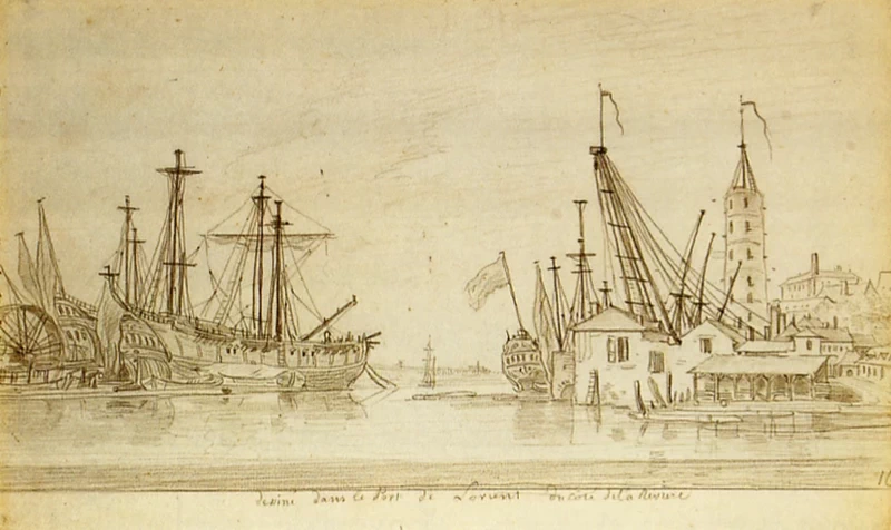 Il porto di Lorient nel 1776 - Musée de la Compagnie des Indes